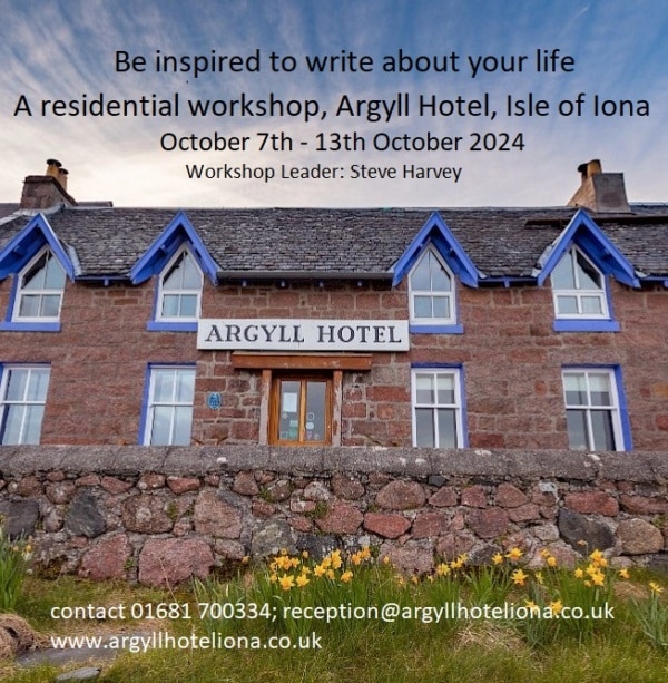 creative writing workshop isle of iona